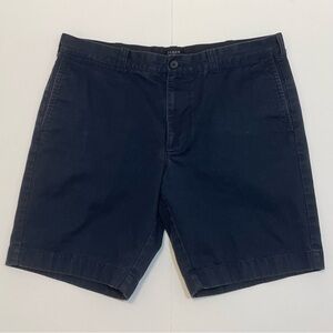 J. Crew Gramercy Men's Navy 100% Cotton Chino Shorts Size 34 W